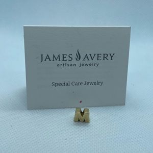 Retired 14k Solid Yellow Gold James Avery Chunky Letter M Charm Bead